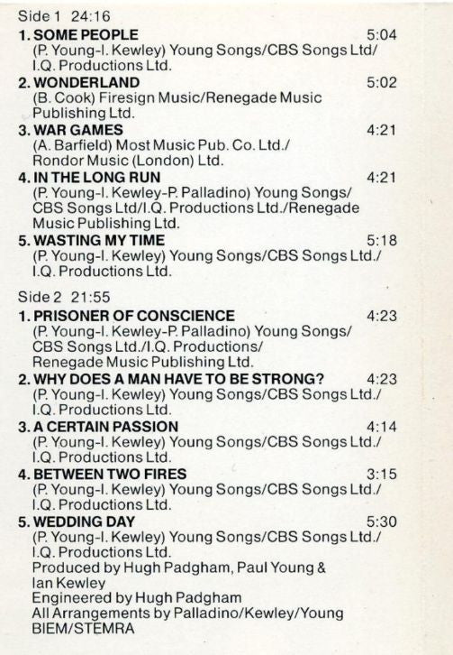 Paul Young : Between Two Fires (Cass, Album, Dol)