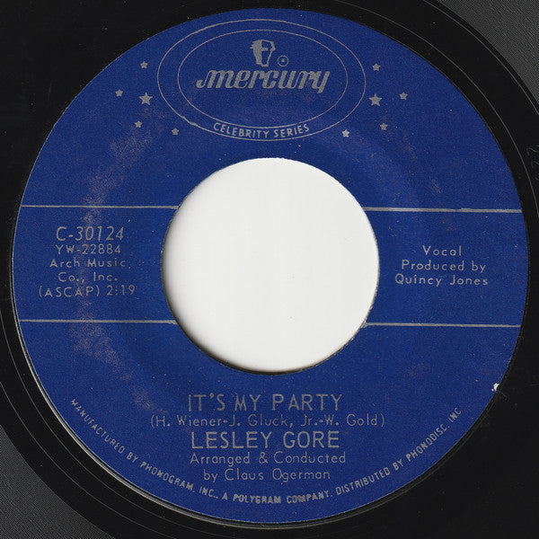 Lesley Gore : It's My Party / She's A Fool (7", Single, RE, Styrene)