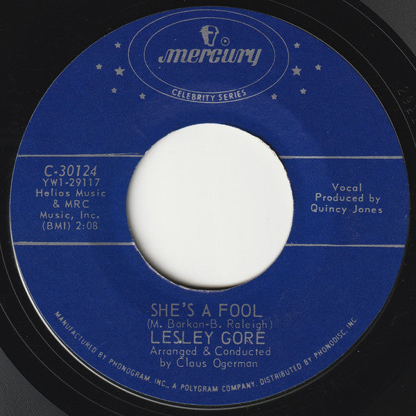 Lesley Gore : It's My Party / She's A Fool (7", Single, RE, Styrene)