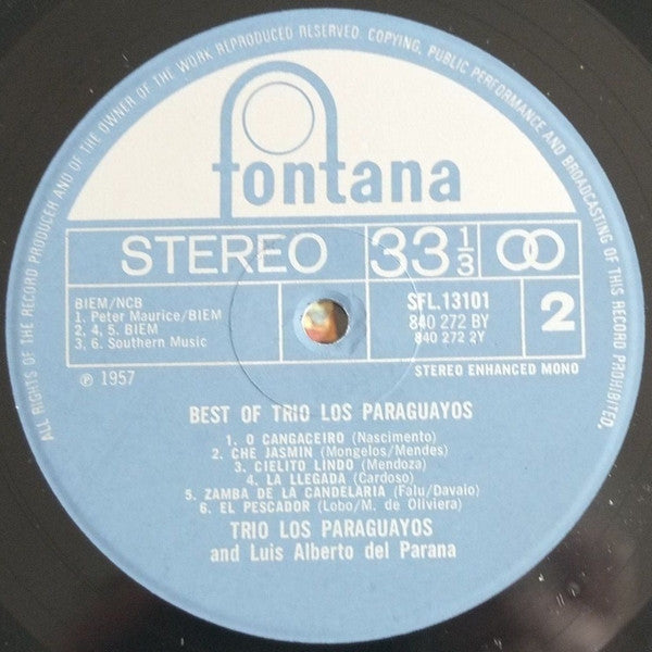Luis Alberto del Parana y Los Paraguayos : The Best Of Los Paraguayos (LP, Comp, RE)