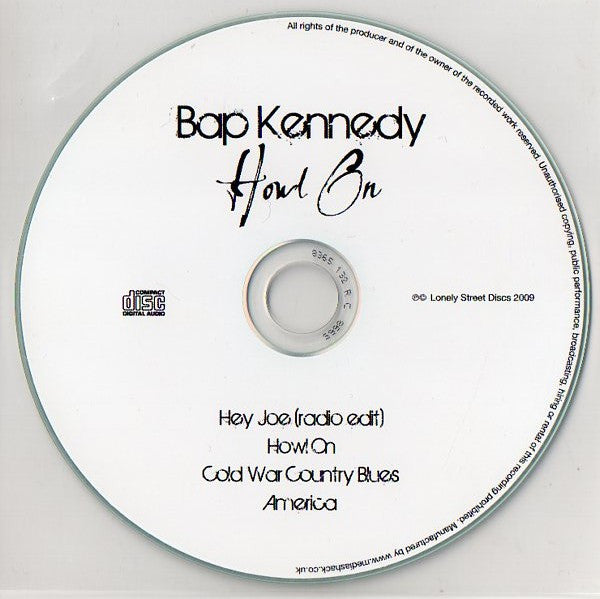 Bap Kennedy : Howl On (CDr, Single, Promo)