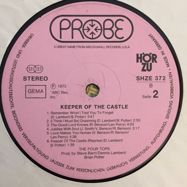 Four Tops : Keeper Of The Castle (LP, Album)
