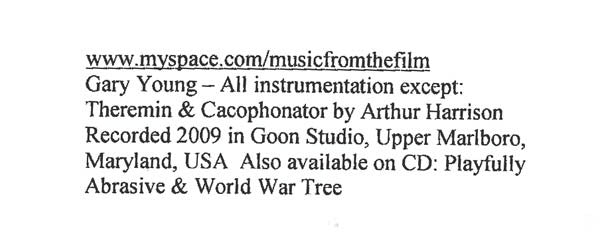 Music From The Film : Bit B/W Crushface (7")