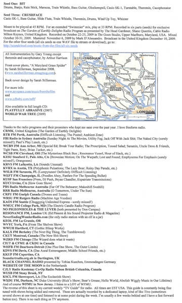 Music From The Film : Bit B/W Crushface (7")