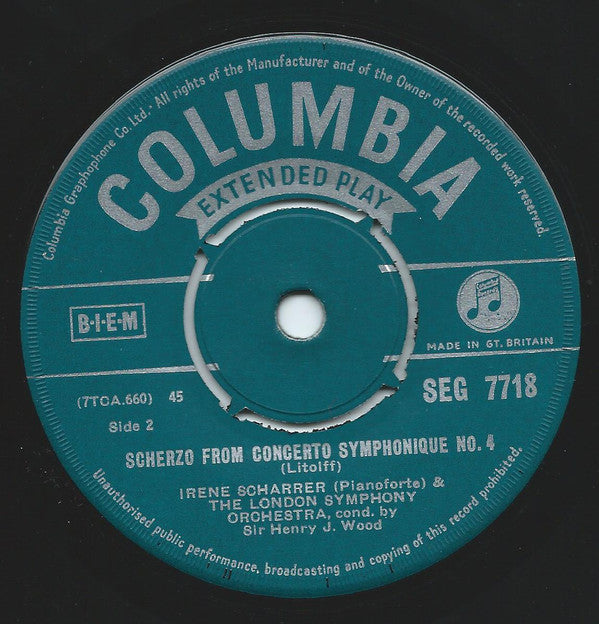 Harriet Cohen / Irene Scharrer With London Symphony Orchestra : Popular Favourites For Piano And Orchestra (7", EP)