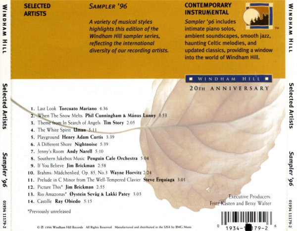 Various : Windham Hill Records Sampler '96 (CD, Smplr)