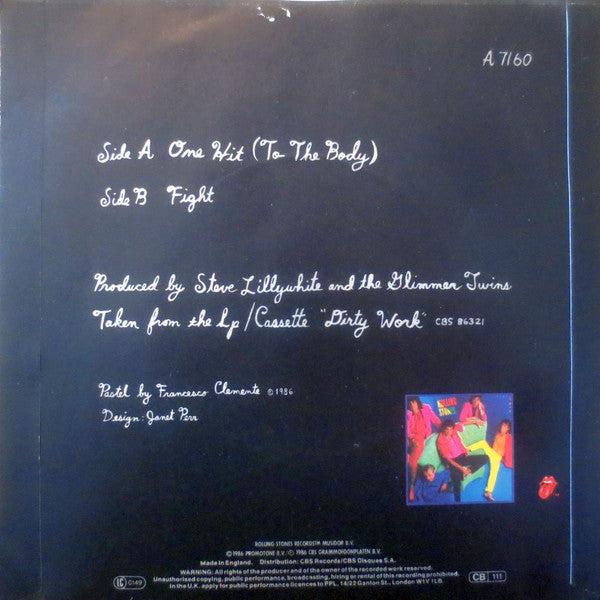 The Rolling Stones : One Hit (To The Body) (7", Single)