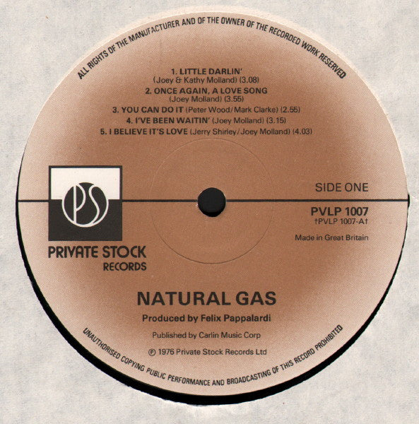 Natural Gas : Natural Gas (LP, Album)