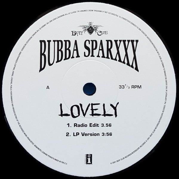 Bubba Sparxxx : Lovely (12", Promo)