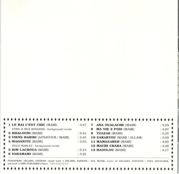 Cheb Mami : Dellali (CD, Album)