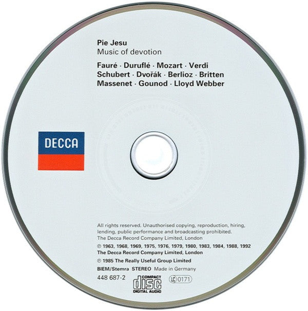 Various - Pie Jesu (CD) (Very Good Plus (VG)) - DaddyPop