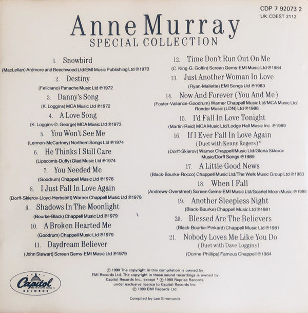 Anne Murray : Special Collection (CD, Comp)