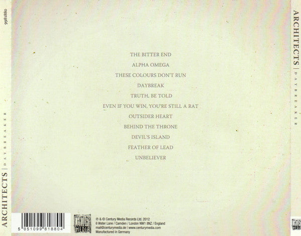 Architects (2) : Daybreaker (CD, Album)