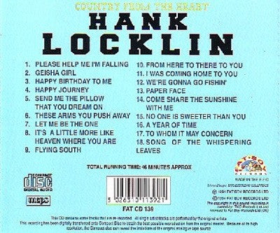 Hank Locklin : Country From The Heart (CD, Comp)