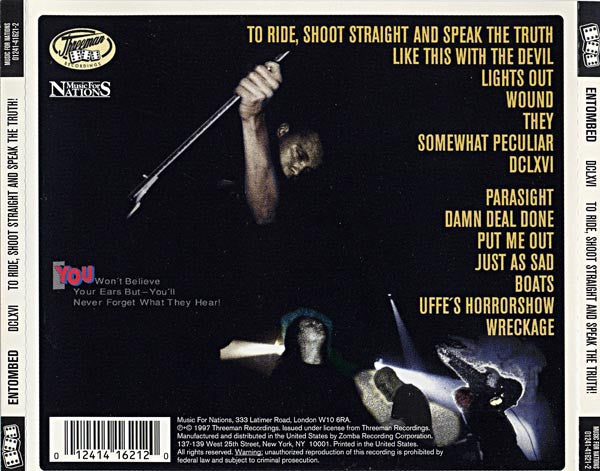 Entombed : DCLXVI : To Ride Shoot Straight And Speak The Truth (CD, Album)