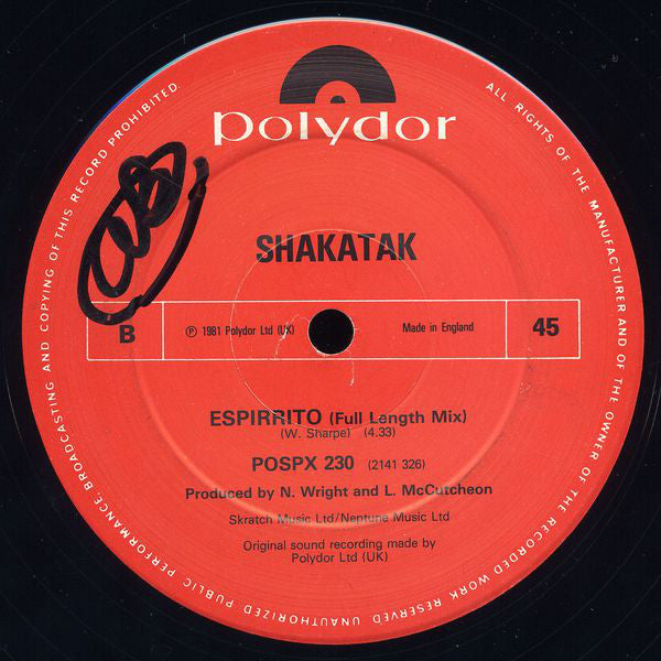 Shakatak : Living In The UK (12", Single)