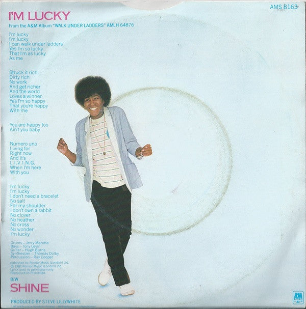 Joan Armatrading : I'm Lucky (7", Single)