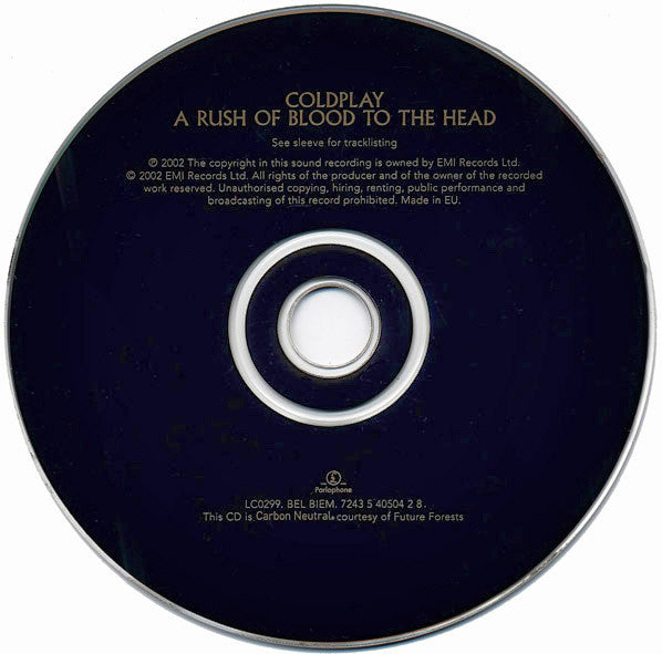Coldplay : A Rush Of Blood To The Head (CD, Album)