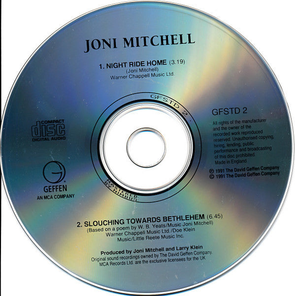 Joni Mitchell : Night Ride Home (CD, Single)