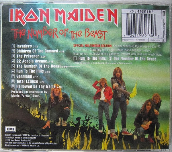 Iron Maiden : The Number Of The Beast (CD, Album, Enh, RE, RM, RP)