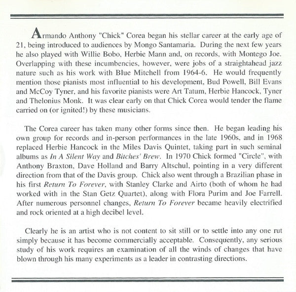 Chick Corea & Michael Longo : Piano Giants (CD, Comp)