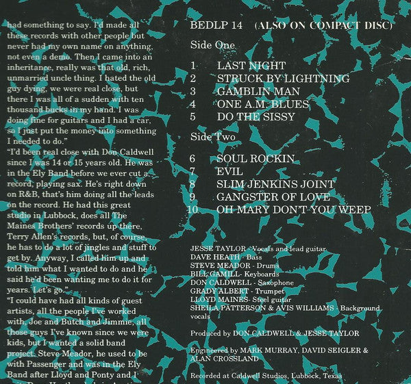 Jesse Taylor (2) : Last Night (LP)