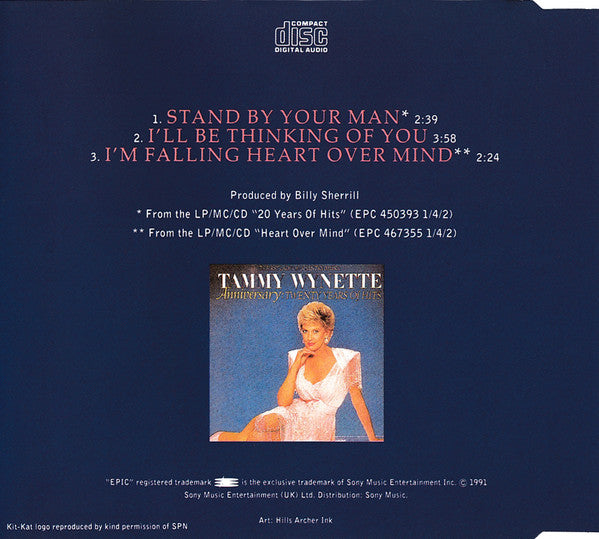 Tammy Wynette : Stand By Your Man (CD, Single)