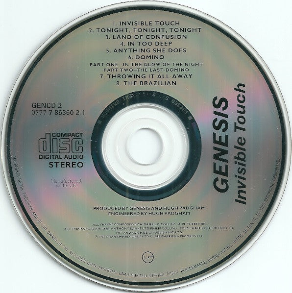 Genesis : Invisible Touch (CD, Album, RE)