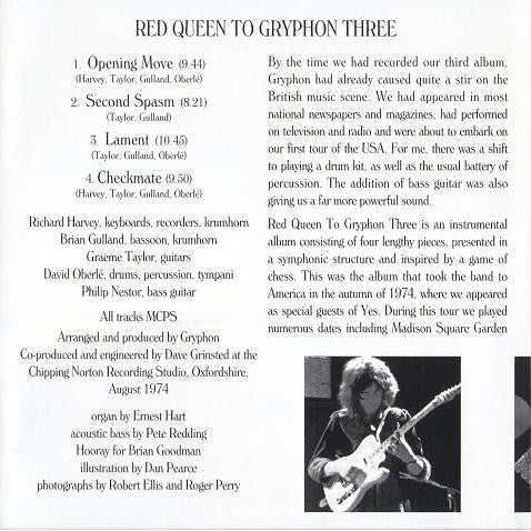 Gryphon : Red Queen To Gryphon Three / Raindance (CD, Comp, RE)