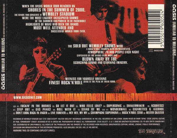 Oasis - Familiar To Millions (2xCD) (Near Mint (NM Or M-)) - DaddyPop