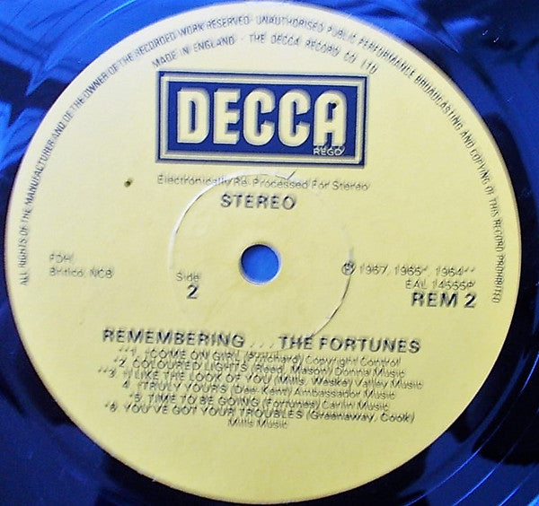 The Fortunes : Remembering The Fortunes (LP, Comp, Mono)