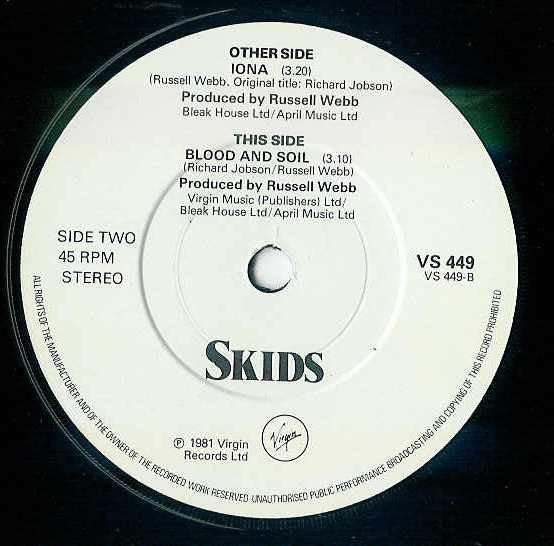 Skids : Iona (7", Single)