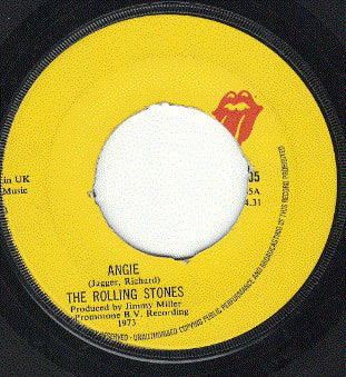 The Rolling Stones : Angie (7", Single, Pus)