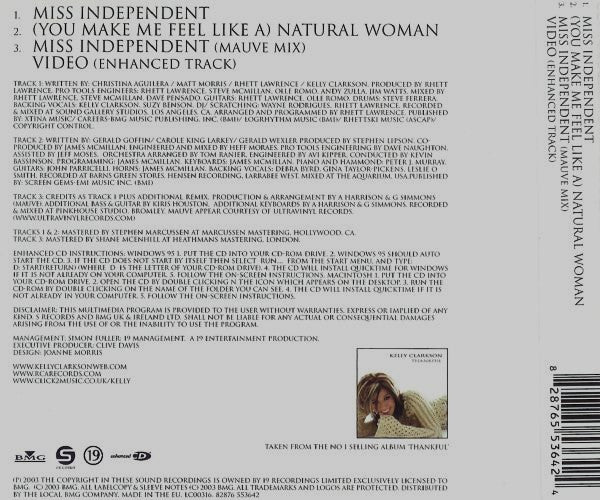 Kelly Clarkson : Miss Independent (CD, Single, Enh)