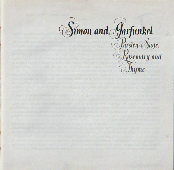 Simon & Garfunkel : Parsley, Sage, Rosemary And Thyme (CD, Album, Mono, RE, RM)