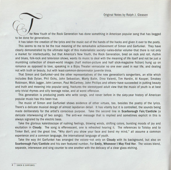 Simon & Garfunkel : Parsley, Sage, Rosemary And Thyme (CD, Album, Mono, RE, RM)