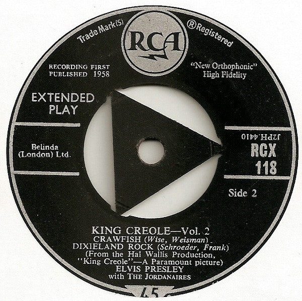 Elvis Presley : King Creole Vol.2 (7", EP)