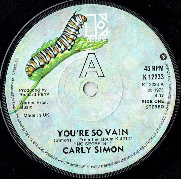 Carly Simon : You're So Vain / Anticipation (7")