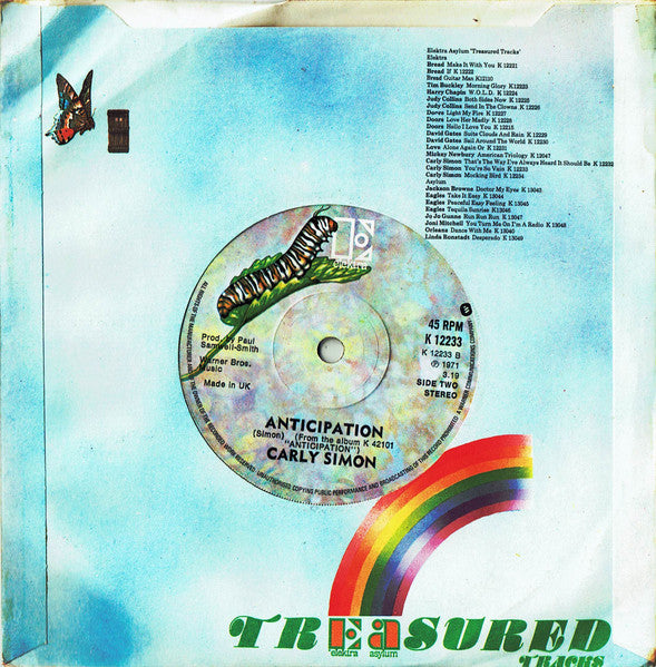 Carly Simon : You're So Vain / Anticipation (7")