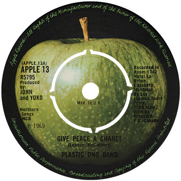 The Plastic Ono Band : Give Peace A Chance / Remember Love (7", Single, Kno)