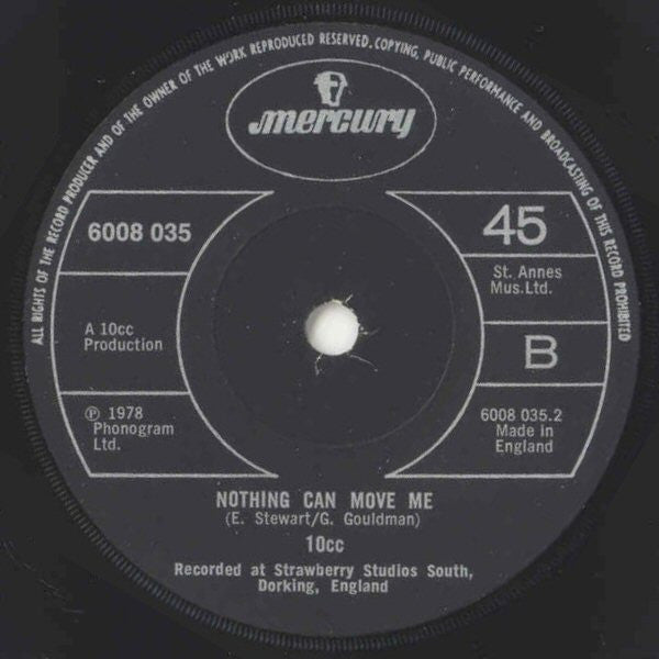 10cc : Dreadlock Holiday (7", Single, Bla)