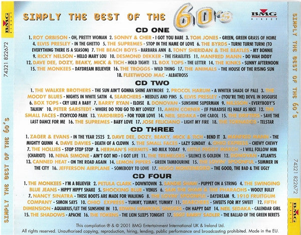 Various : Simply The Best Of The 60's (4xCD, Comp)