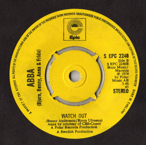 ABBA, Björn & Benny, Agnetha & Anni-Frid : Waterloo (7", Single, 4-p)