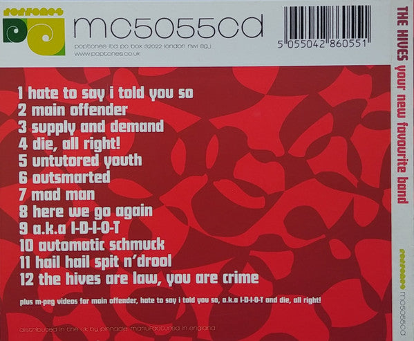 The Hives : Your New Favourite Band (CD, Comp, Enh, Dig)