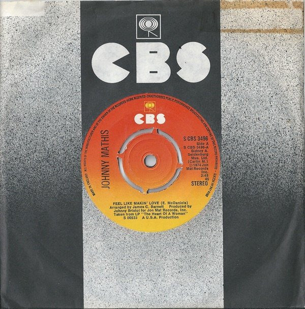 Johnny Mathis - Feel Like Makin Love (7) (Very Good Plus (VG)) - DaddyPop