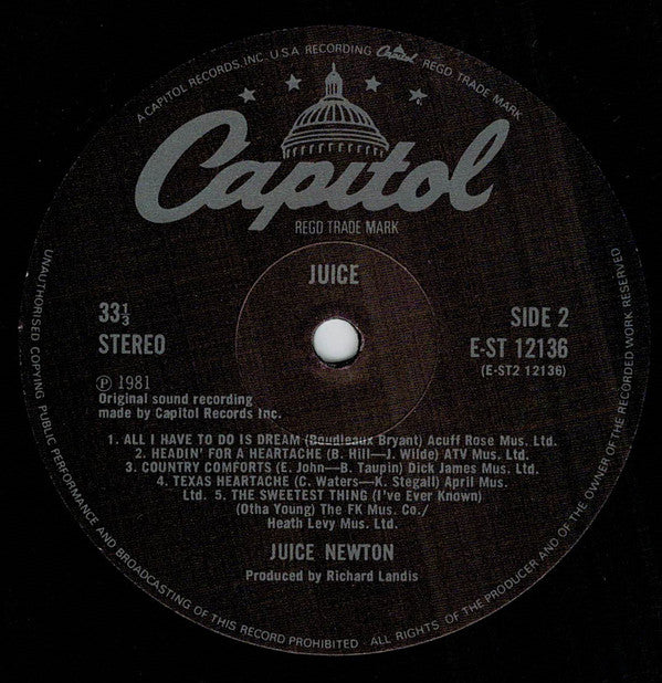 Juice Newton : Juice (LP, Album)