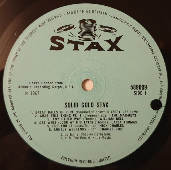 Various : Solid Gold Stax (LP, Comp, Mono)