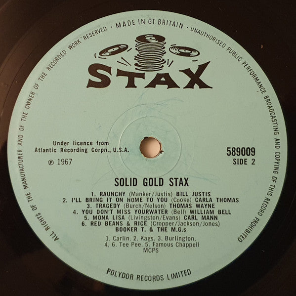 Various : Solid Gold Stax (LP, Comp, Mono)
