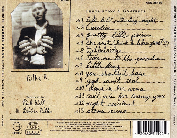 Robbie Fulks : Let's Kill Saturday Night (HDCD, Album)