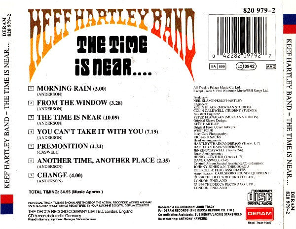 The Keef Hartley Band : The Time Is Near.... (CD, Album, RE, RM)